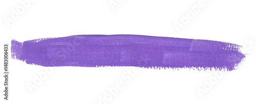 Purple brush stroke isolated on white background