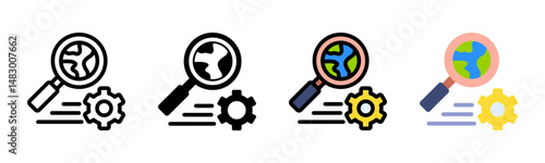 Search Options icon sheet multiple style collection
