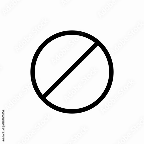 Prohibition no access restriction icon vector sign