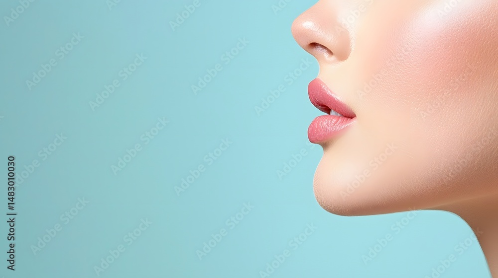 Close up photograph of a patient s chin before and after a cosmetic enhancement procedure showing improved definition and balance of the facial features with clear copy space for text overlay Close up photograph of a patient s chin before and after a cosmetic enhancement procedure showing improved definition and balance of the facial features with clear copy space for text overlay
