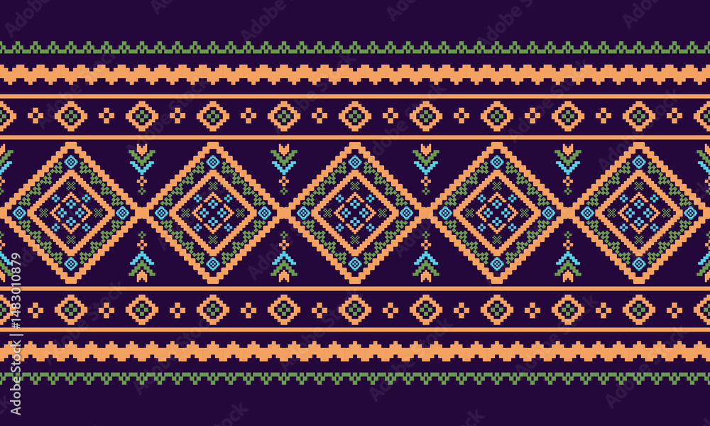 Southwest Native seamless pattern ethnic tribal Aztec geometric Navajo Native American fabric colorful design vector for textile print Southwest Native seamless pattern ethnic tribal Aztec geometric Navajo Native American fabric colorful design vector for textile print