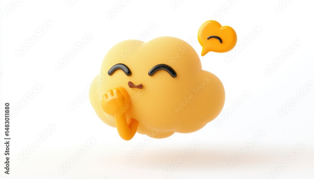 Smiling cloud, sad thought bubble Smiling cloud, sad thought bubble