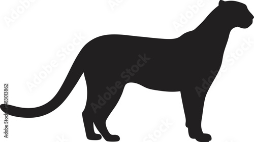 Leopard Silhouette PNG Transparent Background