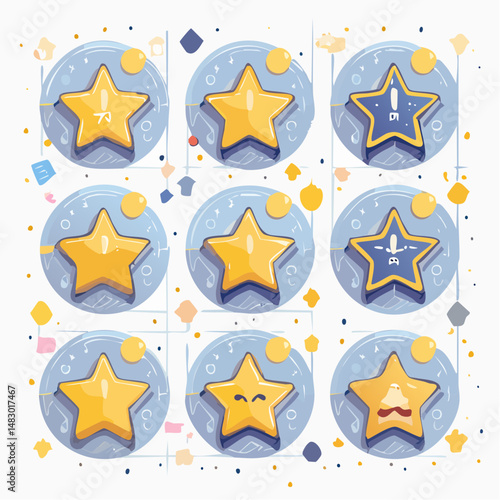Social network stars bento grid illustration set. Popular personalities on social media 2D vector image collage design graphics collection. Bloggers streaming flat characters moodboard layout