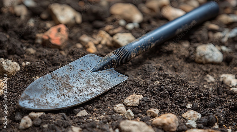 custom made wallpaper toronto digitalDirty hand trowel on soil.