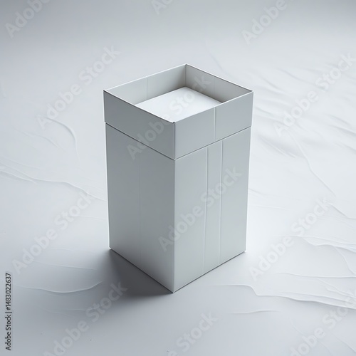 white box on black background