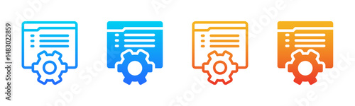 Web Development icon sheet multiple style collection