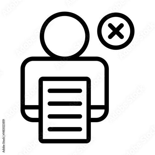 Layoff Vector Line Icon Design
