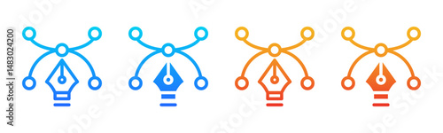 Vector icon sheet multiple style collection