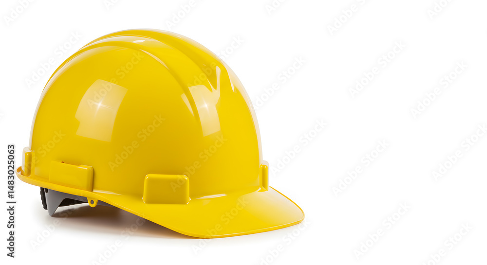 Yellow Construction Helmet Isolated On White Background For Safety And Protection Yellow Construction Helmet Isolated On White Background For Safety And Protection