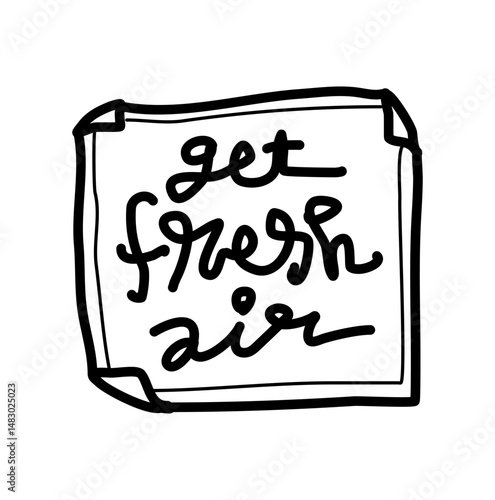 Hand-Drawn Motivational Text Illustration with Curved Lettering