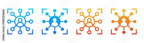 Connection icon sheet multiple style collection