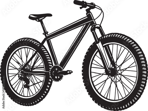 Bike Silhouette Vector, Classic Bicycle Clipart Design, Minimalist road bike silhouette design.