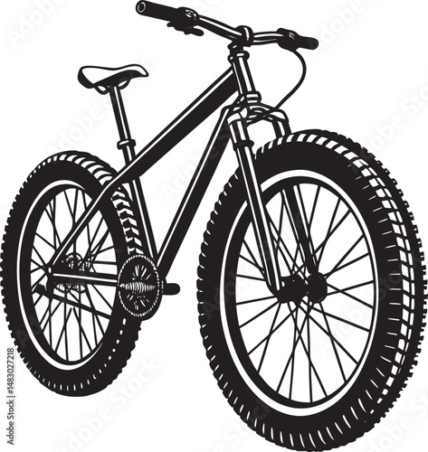 Bike Silhouette Vector, Classic Bicycle Clipart Design, Minimalist road bike silhouette design.