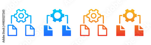 File icon sheet multiple style collection