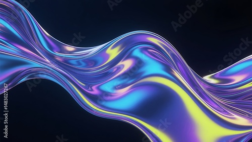Abstract Colorful Wave Background