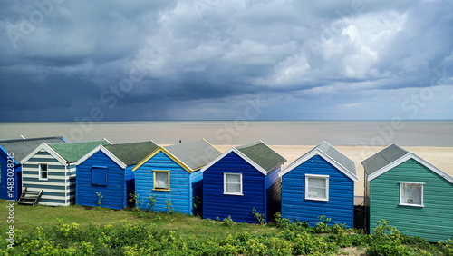 Beach Huts Above the Sea