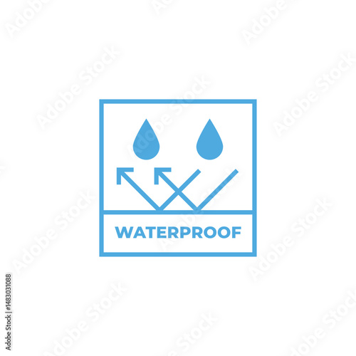 Waterproof or water resistant icon vector illustration.
