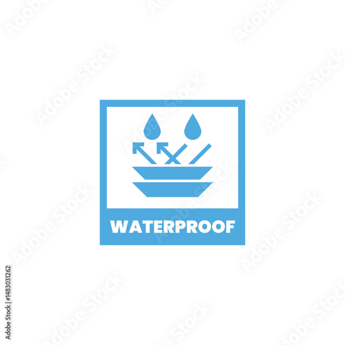 Waterproof or water resistant icon vector illustration.