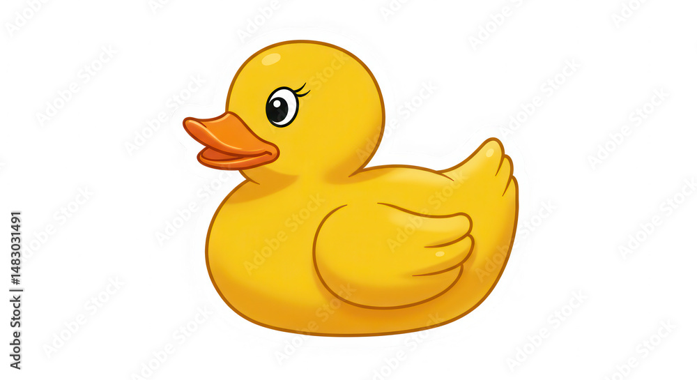 Cartoon yellow duck isolated on transparent background Cartoon yellow duck isolated on transparent background