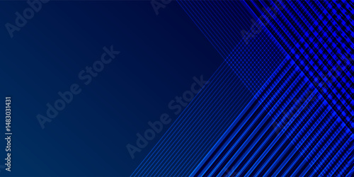 Blue abstract background with modern corporate technology concept presentation or banner design. Vector illustration