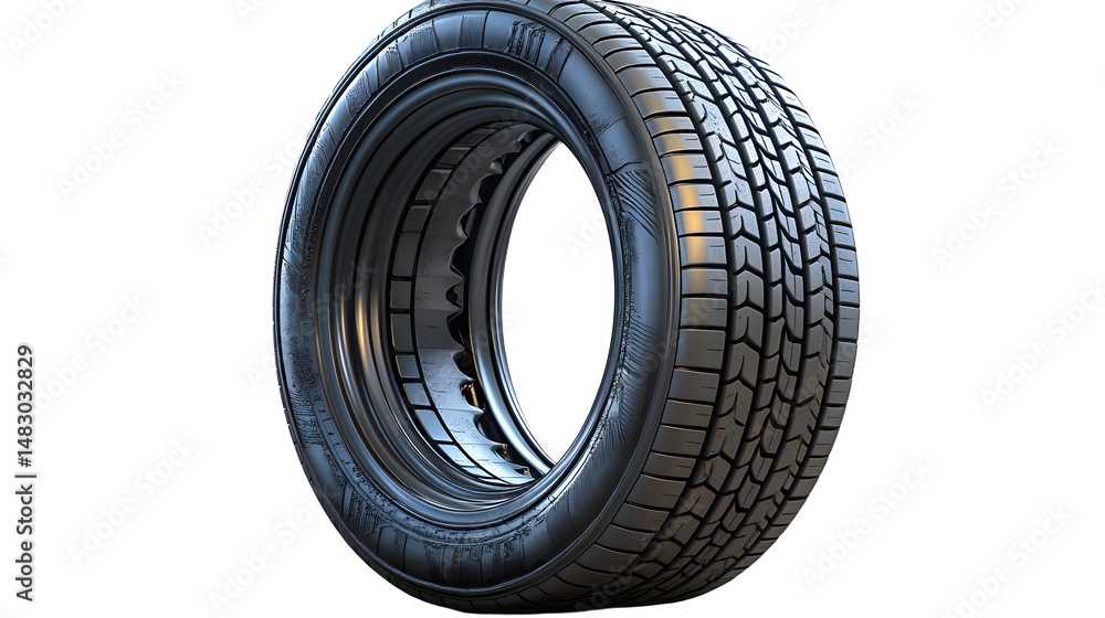 Obraz premium car tire isolated on transparent background
