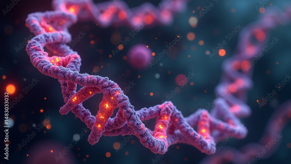 Combination diagram of virus and DNA Combination diagram of virus and DNA