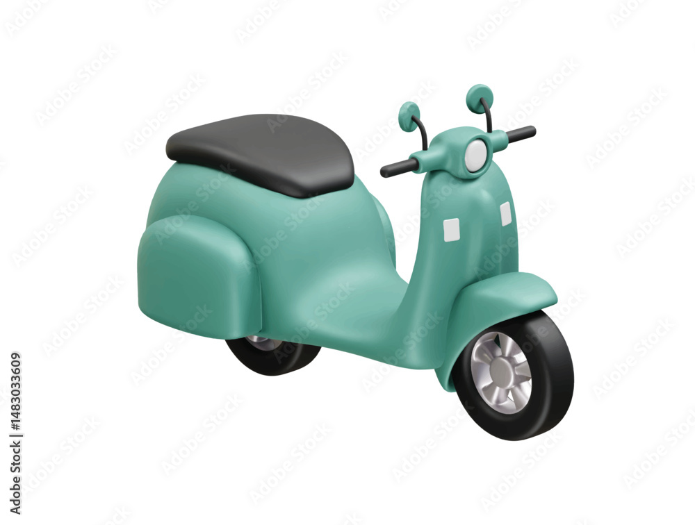 Scooter icon 3d illustration render Scooter icon 3d illustration render