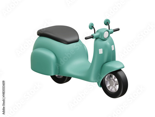 Scooter icon 3d illustration render