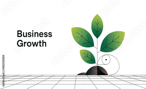 Business growth concept design.