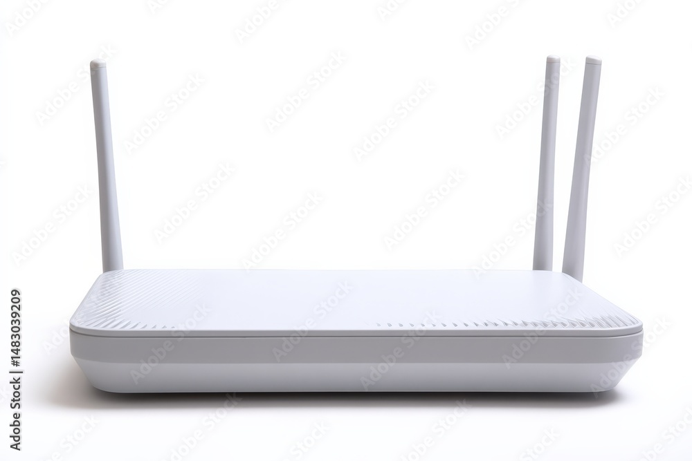 Fototapeta premium Modern wireless router with sleek design and efficient functionality. Provides a seamless internet connection.