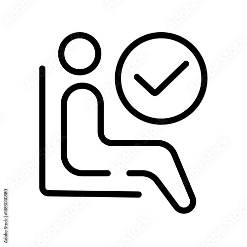 waiting area vector icon