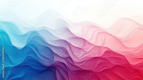 Abstract layered colorful wave patterns create a beautiful gradient effect