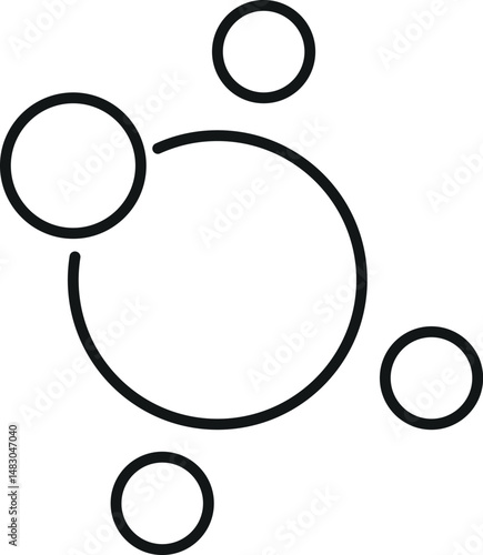 Bubble and Foam Outline Symbol for Graphic and Web Design, Apps, Adverts, Various Cards