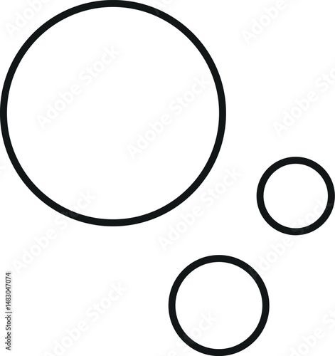 Bubble and Foam Outline Sign for Graphic and Web Design, Apps, Adverts, Various Cards