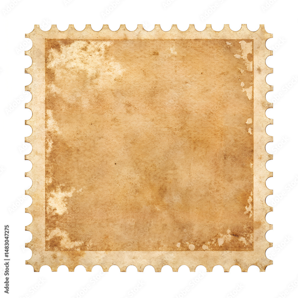 Fototapeta premium old blank postage stamp on white bacground