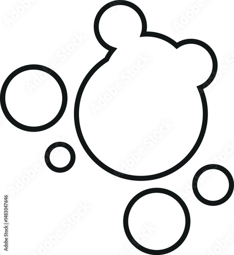Bubble and Foam Outline Picture for Graphic and Web Design, Apps, Adverts, Various Cards