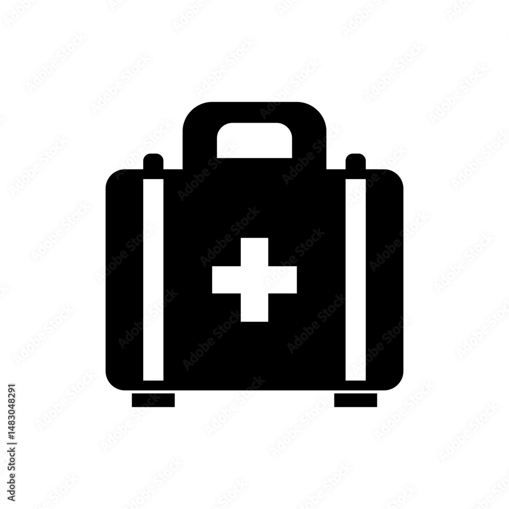 Obraz premium First Aid Kit icon, modern vector isolated on white background.
