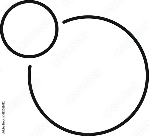 Bubble and Foam Minimalistic Thin Icon for Web and Graphic Design, Apps, Banners, Social Network and Cards