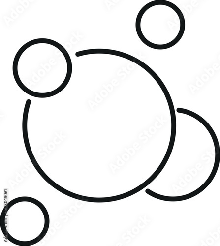 Bubble and Foam Minimalistic Sign for Web and Graphic Design, Apps, Banners, Social Network and Cards