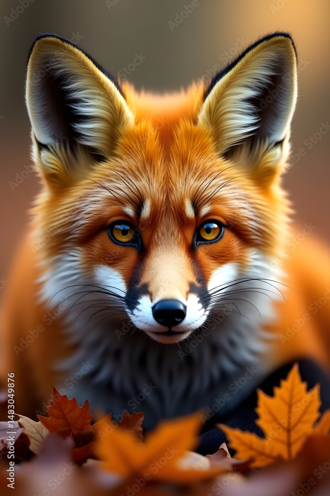 Fototapeta premium red fox in the wild