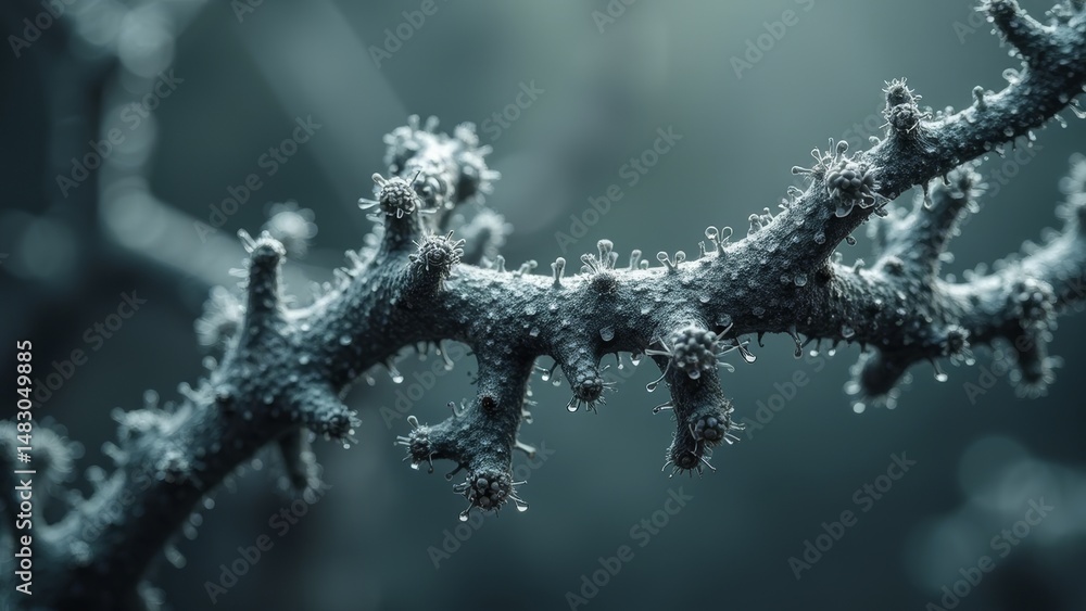 Obraz premium Microscopic chain like structure