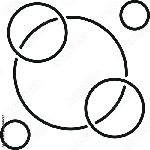 Bubble and Foam Line Icon for Web Sites, Books, Cards, Apps