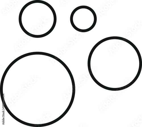 Bubble and Foam Related Icon for Web Sites, Books, Cards, Apps