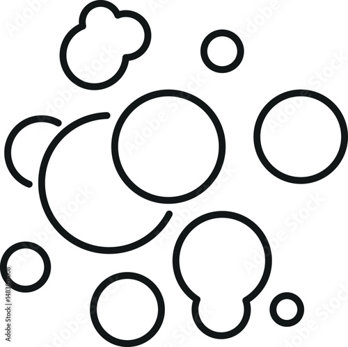 Bubble and Foam Icon for Graphics, Concept, Apps