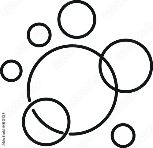 Bubble and Foam Isolated Symbol for Web Sites, Books, Cards, Apps