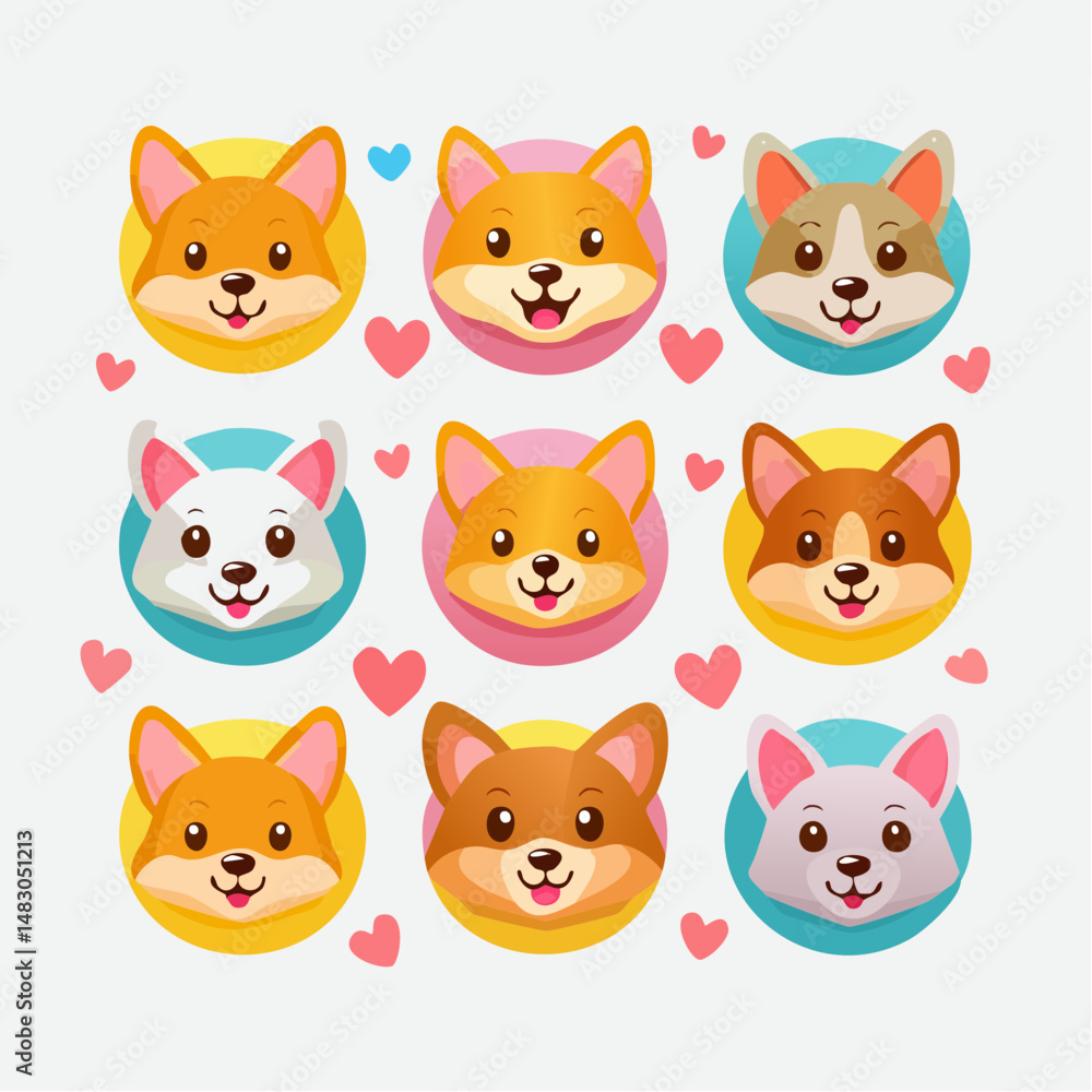 Sweet Pet Emoticons Collection in Vector Sweet Pet Emoticons Collection in Vector