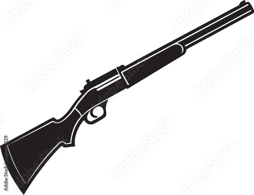 Gun silhouette vector featuring a modern handgun design. Ideal for tactical posters, gaming graphics, weapon icon sets, and defense-related artwork.