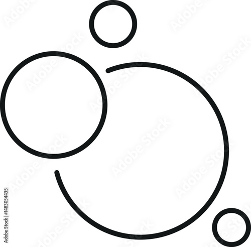 Bubble and Foam Linear Sign for Graphics, Designs, Books, Adverts, Apps