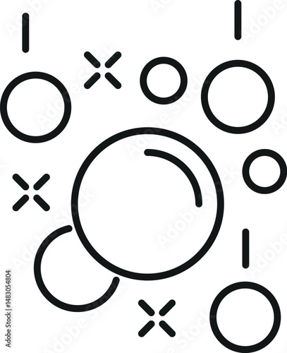 Bubble and Foam Outline Icon for Graphic Design, Web Sites, Cards, Books, Articles